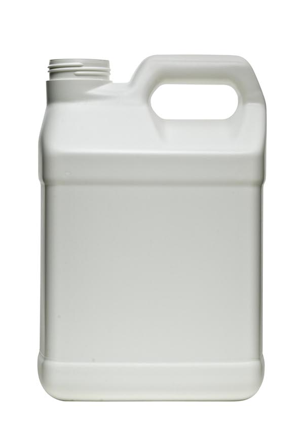 2.25GALLON NATURAL F-STYLE OBLONG HDPE WITH 63MM NECK