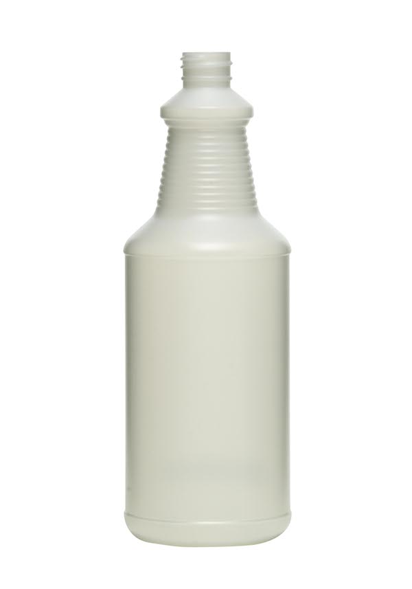 32OZ NATURAL CARAFE ROUND HDPE WITH 28-400 NECK FINISH