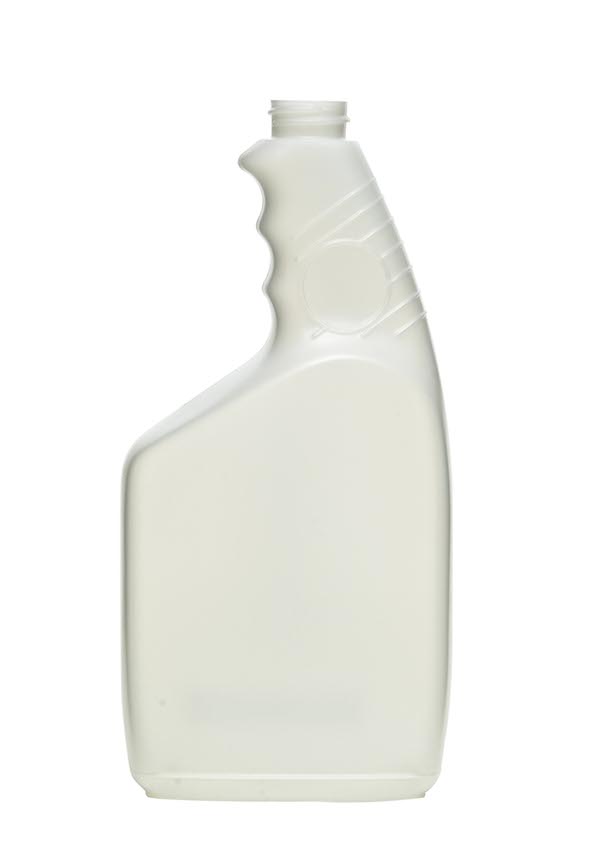24OZ NATURAL PISTOL GRIP SPRAYER OBLONG HDPE WITH 28MM NECK