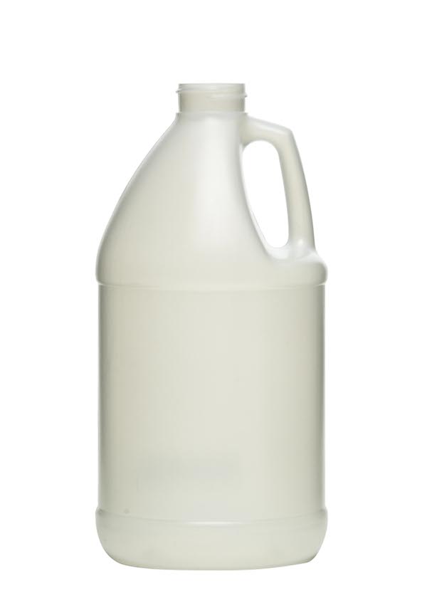 64OZ NATURAL INDUSTRIAL HANDLEWARE ROUND HDPE WITH 38MM NECK
