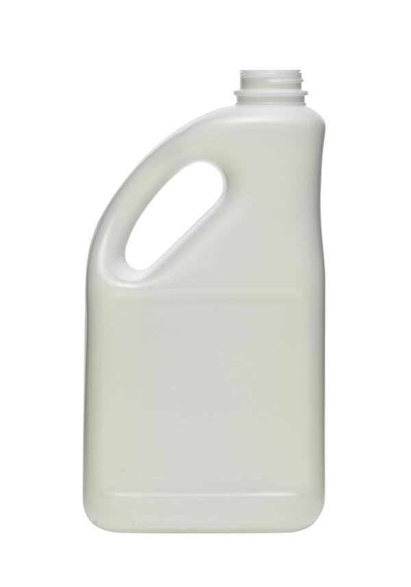 64OZ NATURAL SLANT HANDLEWARE RECTANGULAR HDPE WITH 38MM NECK