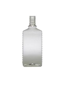 24OZ NATURAL FLASK MOUTHWASH OBLONG PET WITH 33MM NECK