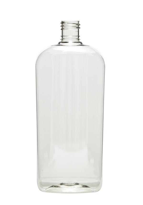 24OZ CLEAR COSMO OBLONG PET WITH 28-415 NECK FINISH