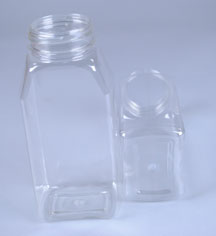 32OZ CLEAR PET SPICE OBLONG PLASTIC JAR - 63-485