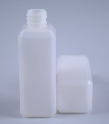 2OZ NATURAL BEVELED SQUARE HDPE WITH 18-410 NECK FINISH