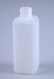 3OZ NATURAL BEVELED SQUARE HDPE WITH 20-410 NECK FINISH