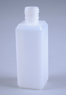4OZ NATURAL BEVELED SQUARE HDPE WITH 20-410 NECK FINISH