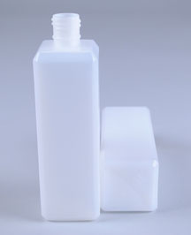 8OZ NATURAL BEVELED SQUARE HDPE WITH 24-410 NECK FINISH