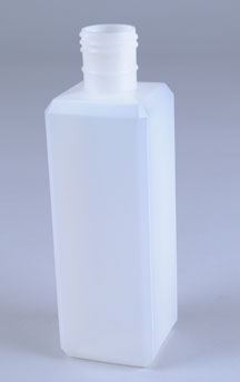 16OZ WHITE BEVELED SQUARE HDPE WITH 33-415 NECK FINISH