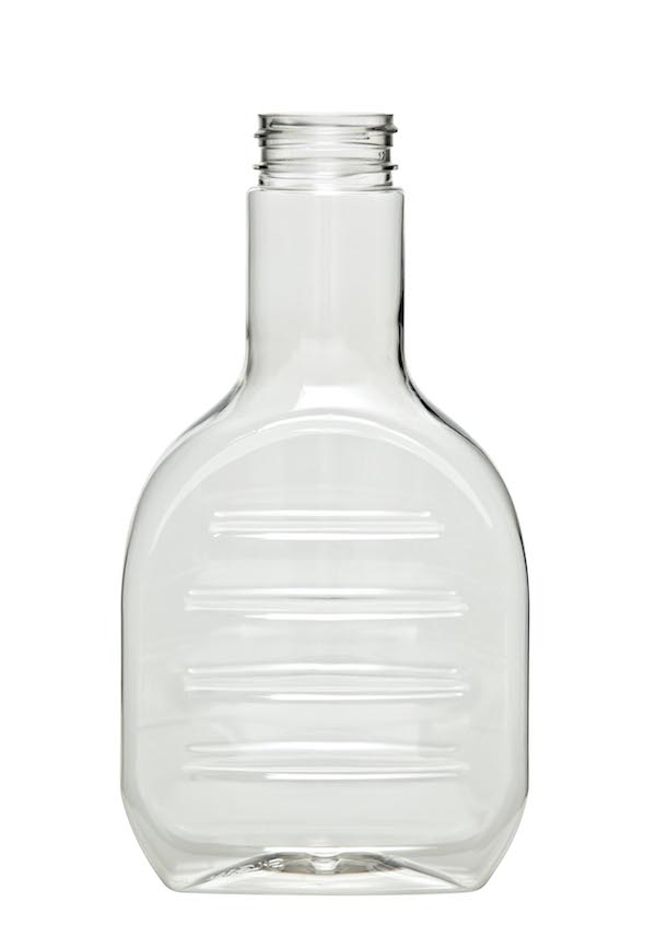 16OZ CLEAR POURABLE SALAD DRESSING OBLONG PET WITH 38-490 NECK FINISH