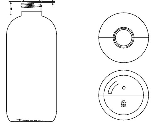 8OZ WHITE BOSTON ROUND LDPE WITH 24-410 NECK FINISH