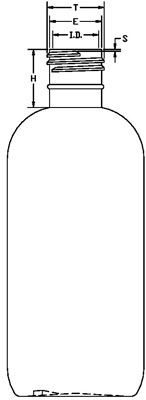8OZ WHITE BOSTON ROUND HDPE WITH 24-415 NECK FINISH