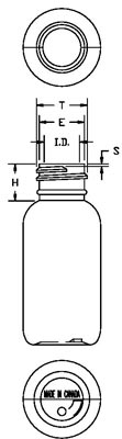 1OZ WHITE BOSTON ROUND HDPE WITH 20-410 NECK FINISH