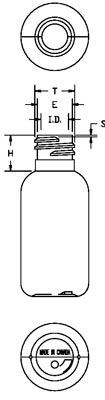 1OZ WHITE BOSTON ROUND LDPE WITH 18-415 NECK FINISH