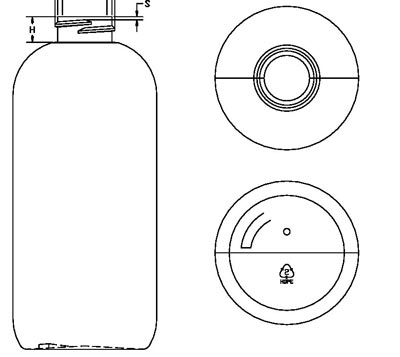 8OZ WHITE BOSTON ROUND HDPE WITH 24-400 NECK FINISH