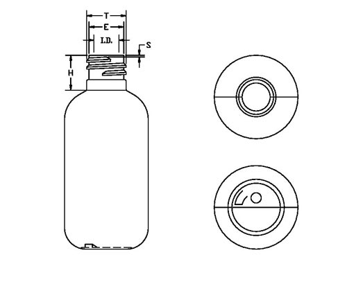 2OZ WHITE BOSTON ROUND HDPE WITH 18-415 NECK FINISH