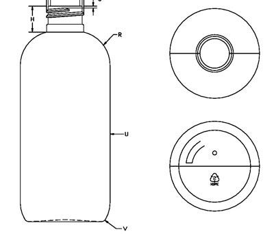 8OZ WHITE BOSTON ROUND HDPE WITH 24-410 NECK FINISH