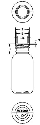 1OZ WHITE BOSTON ROUND LDPE WITH 20-410 NECK FINISH