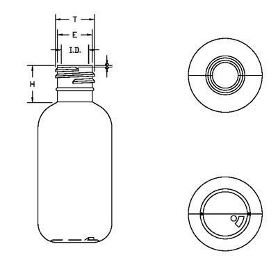 2OZ WHITE BOSTON ROUND HDPE WITH 20-415 NECK FINISH