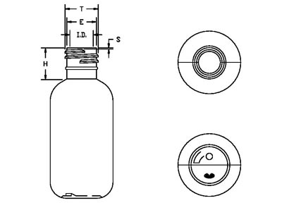 2OZ WHITE BOSTON ROUND HDPE WITH 20-415 NECK FINISH