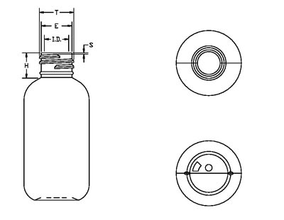 2OZ WHITE BOSTON ROUND HDPE WITH 20-410 NECK FINISH