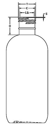 8OZ WHITE BOSTON ROUND HDPE WITH 24-415 NECK FINISH