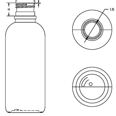 6OZ WHITE BOSTON ROUND HDPE WITH 24-410 NECK FINISH