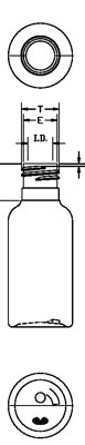 0.5OZ WHITE BOSTON ROUND LDPE WITH 15-415 NECK FINISH
