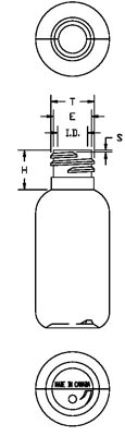 1OZ WHITE BOSTON ROUND HDPE WITH 18-415 NECK FINISH