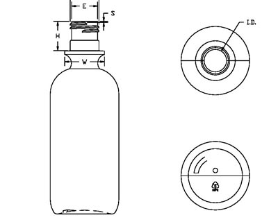 8OZ WHITE BOSTON ROUND HDPE WITH 24-415 NECK FINISH