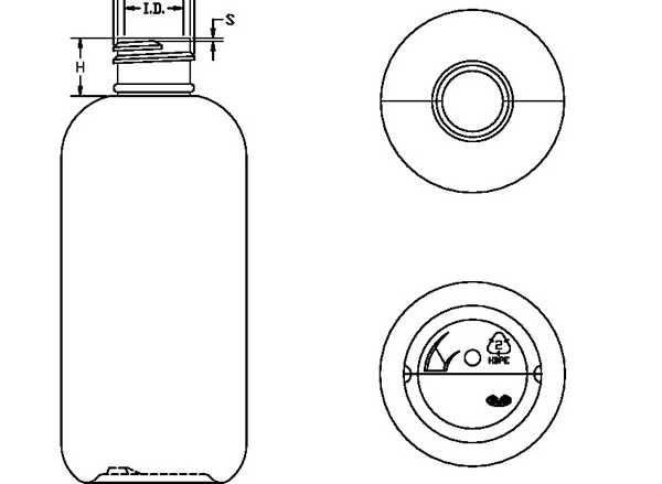 4OZ WHITE BOSTON ROUND HDPE WITH 20-410 NECK FINISH