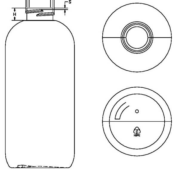8OZ WHITE BOSTON ROUND HDPE WITH 24-400 NECK FINISH