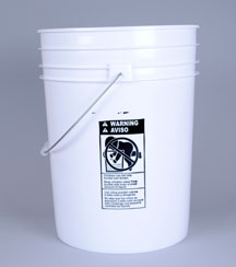 5.5GAL WHI 20L 90 MIL PAIL W/HANDLE