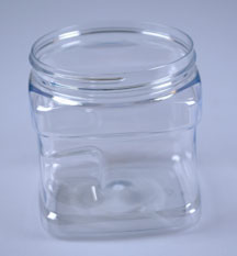 16OZ CLEAR PLAZA SQUARE PET WITH 89-400 NECK FINISH