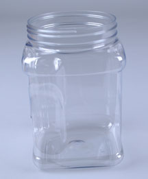 0.5GALLON CLEAR PLAZA SQUARE PET WITH 110-400 NECK FINISH