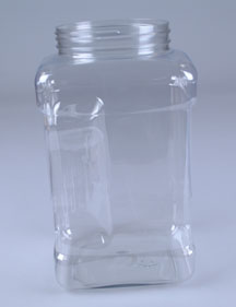 1GALLON CLEAR PLAZA SQUARE PET WITH 110-400 NECK FINISH