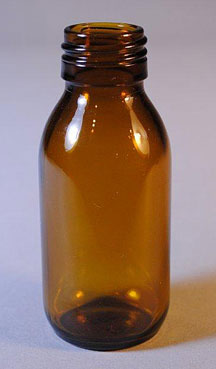 40ML AMBER SYRUP ROUND GLASS WITH 28MM NECK