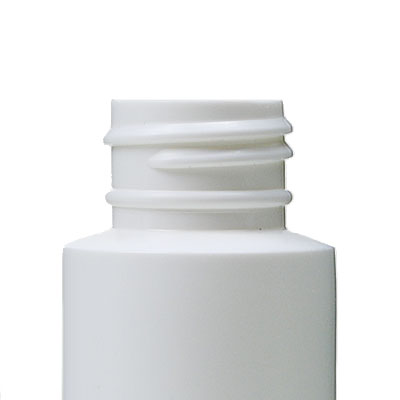 2OZ WHITE CYLINDER ROUND PLASTIC BOTTLE - 24-410 NECK-detail image