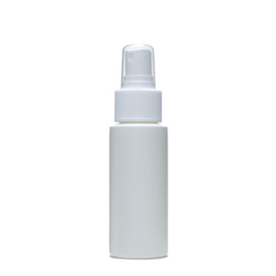 2OZ WHITE CYLINDER ROUND PLASTIC BOTTLE - 24-410 NECK-detail image
