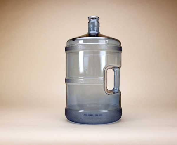 5GALLON CLEAR HANDLE ROUND PVC WITH 55MM NECK