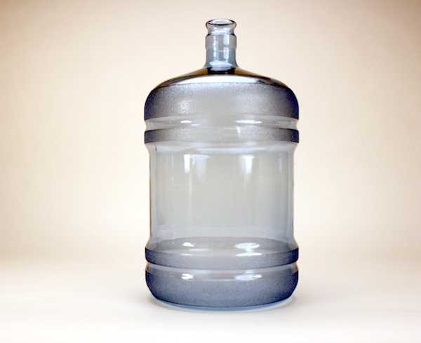 5GALLON CLEAR ROUND PVC WITH 55MM NECK