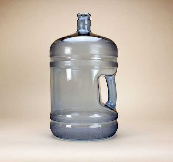 5GALLON CLEAR INFINITY WITH HANDLE ROUND PVC WITH 55MM NECK