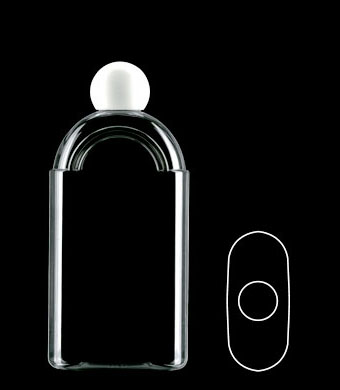 2OZ NATURAL OVERCAPPED CYLINDER HDPE WITH 20-410 NECK FINISH