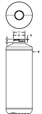 2.5OZ NATURAL STYLELINE CYLINDER HDPE WITH 20-410 NECK FINISH