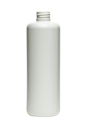8OZ WHITE MODIFIED ROUND HDPE WITH 24-410 NECK FINISH