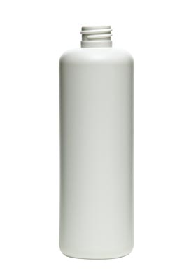 16OZ NATURAL MODIFIED ROUND HDPE WITH 28-410 NECK FINISH