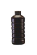 16OZ NATURAL RIBBED MODERN OVAL HDPE WITH 28-400 NECK FINISH