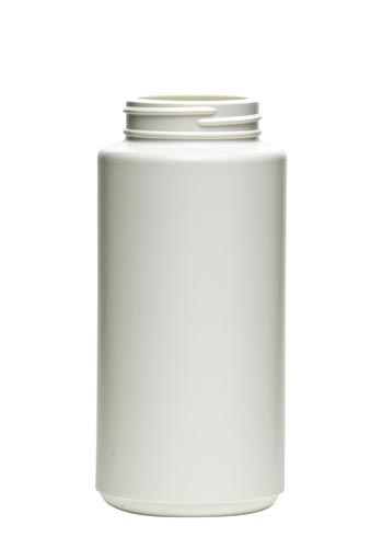 500CC WHITE WIDE MOUTH ROUND HDPE WITH 53-400 NECK FINISH