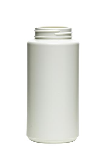 500CC WHITE WIDE MOUTH ROUND HDPE WITH 53-400 NECK FINISH