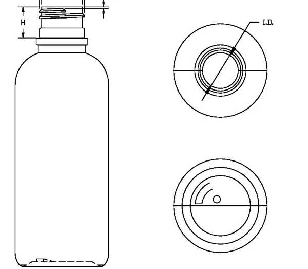 6OZ WHITE BOSTON ROUND HDPE WITH 24-410 NECK FINISH
